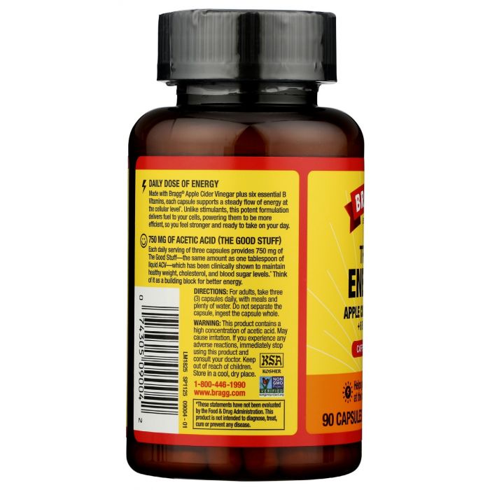 BRAGG: True Energy Apple Cider Vinegar Capsule, 90 cp