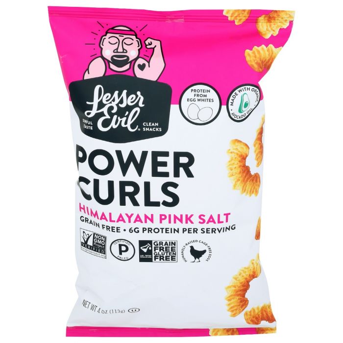 LESSER EVIL: Power Curls Himalayan Pink Salt, 4 oz