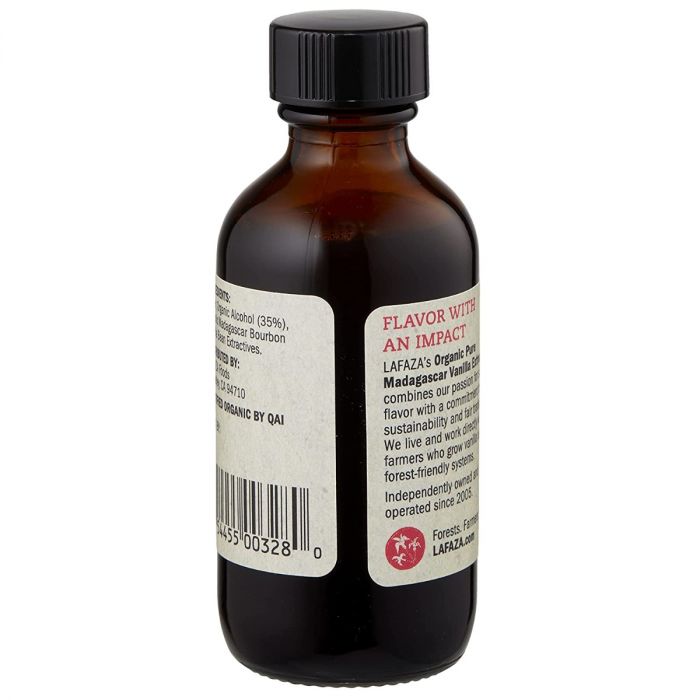 LAFAZA: Vanilla Extract Madagascar Bourbon Organic, 2 oz