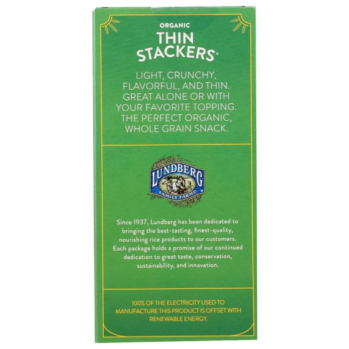 LUNDBERG: Basil And Thyme Thin Stackers, 6 oz