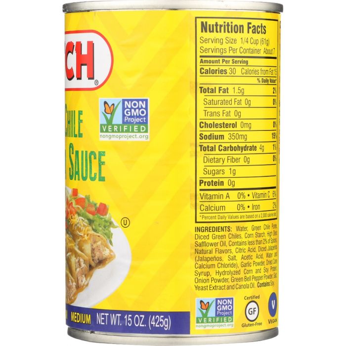 HATCH: Sauce Enchlda Grn Med, 15 oz