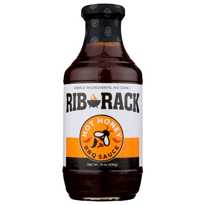 RIB RACK: Sauce Ribs Hot Honey Bbq, 19 oz