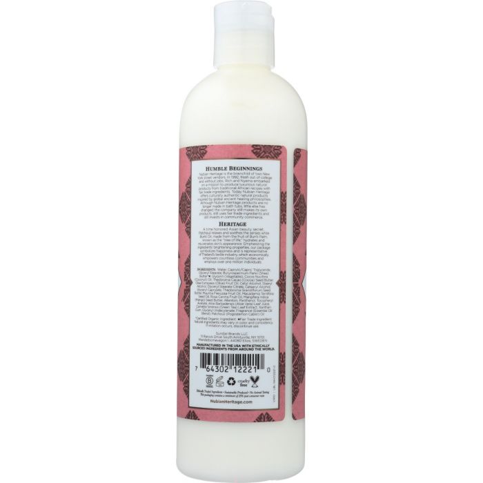 NUBIAN HERITAGE: Lotion Body Patchouli, 13 oz