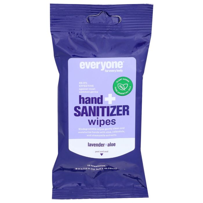 EVERYONE: Wipes Sanitz Lavnr Aloe, 1 ea