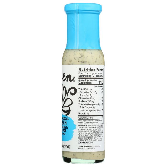 CHOSEN FOODS: Dressing Ranch & Marinade, 8 oz