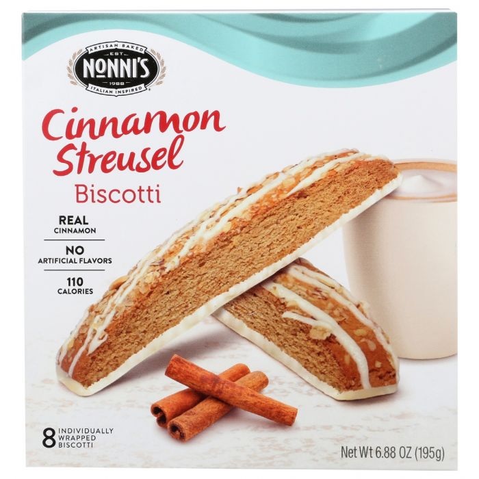 NONNIS: Biscotti Cinnamon Strusel, 6.88 oz