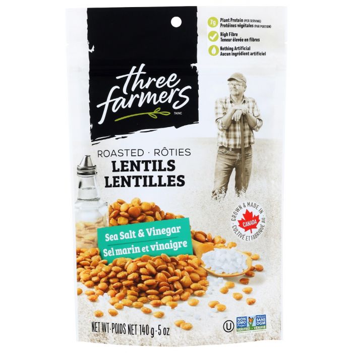 THREE FARMERS FOODS INC: Snack Lentil Sslt Vinegar, 140 gm