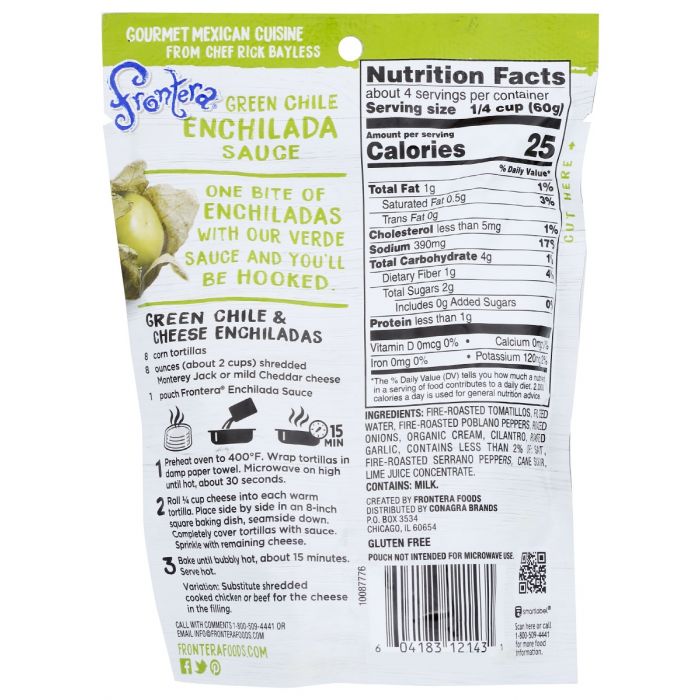 FRONTERA: Ssnng Pouch Enchld Sce Grn Chile, 8 oz