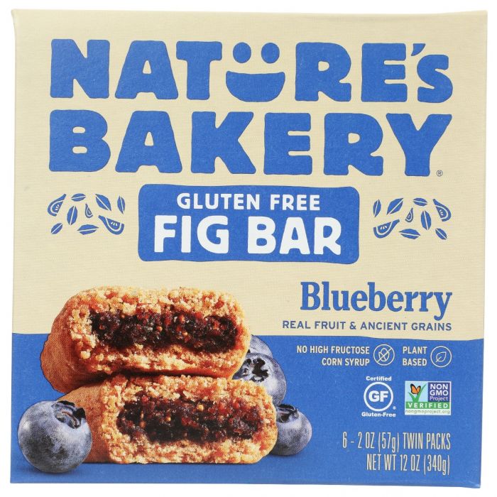 NATURES BAKERY: Bar Fig Gf Blueberry 6Ct, 12 oz