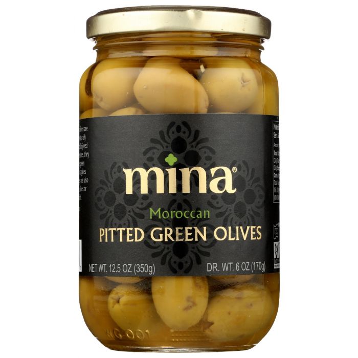 MINA: Olives Green Pittd Morocn, 12.5 oz