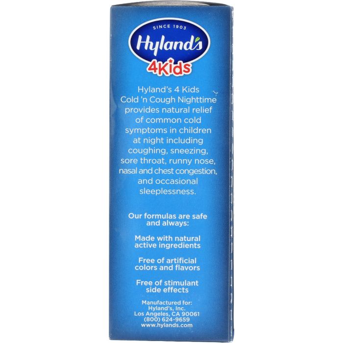 HYLAND: Kids Cold N Cough Night, 4 oz