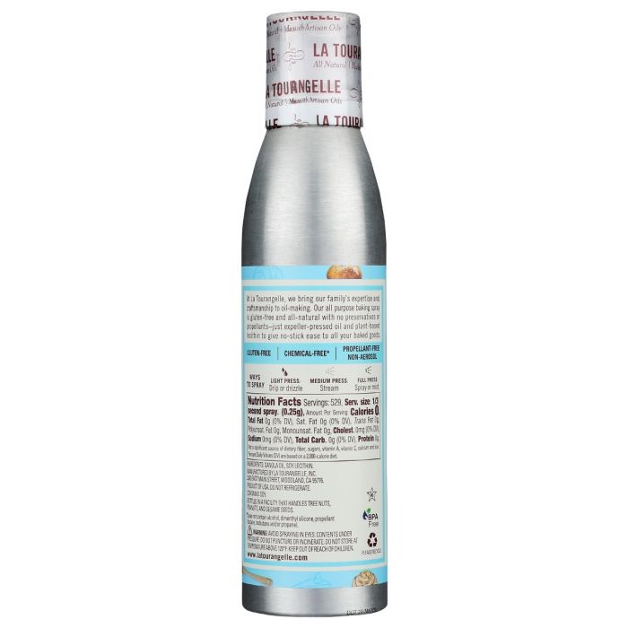 LA TOURANGELLE: Spray Baking All Purpose, 147 ml