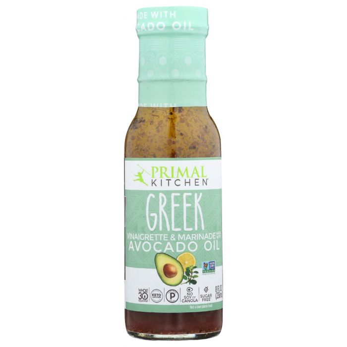 PRIMAL KITCHEN: Drssng Greek Vinaigrette, 8 oz