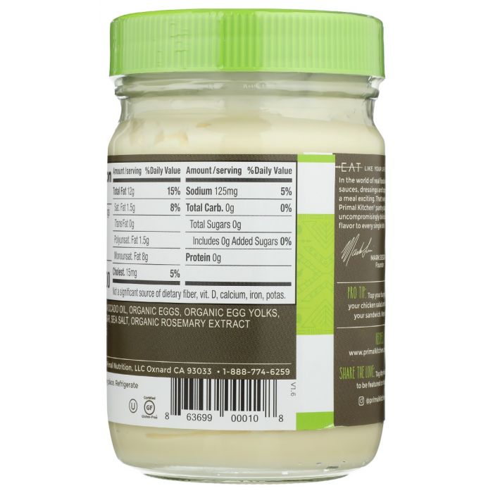 PRIMAL KITCHEN: Mayo Avocado Oil, 12 oz