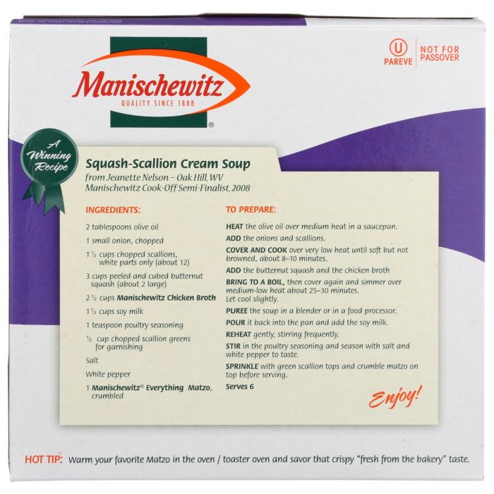 MANISCHEWITZ: Matzo Everything, 10 oz