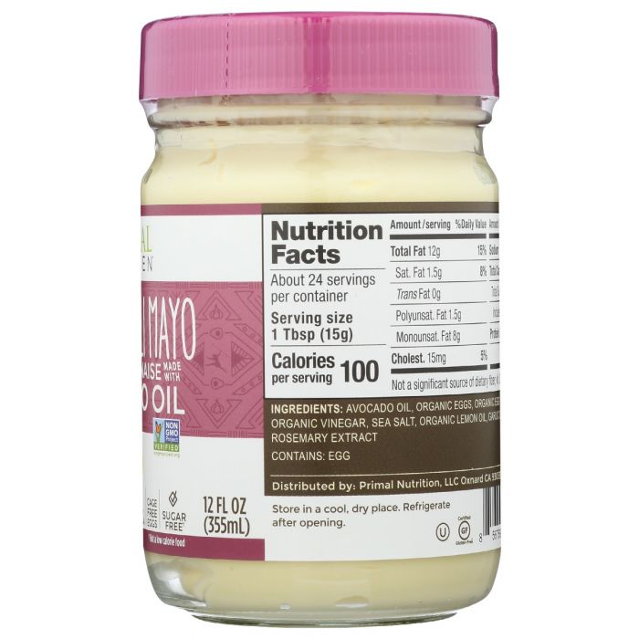 PRIMAL KITCHEN: Mayo Grlc Aioli Avcdo Oil, 12 oz