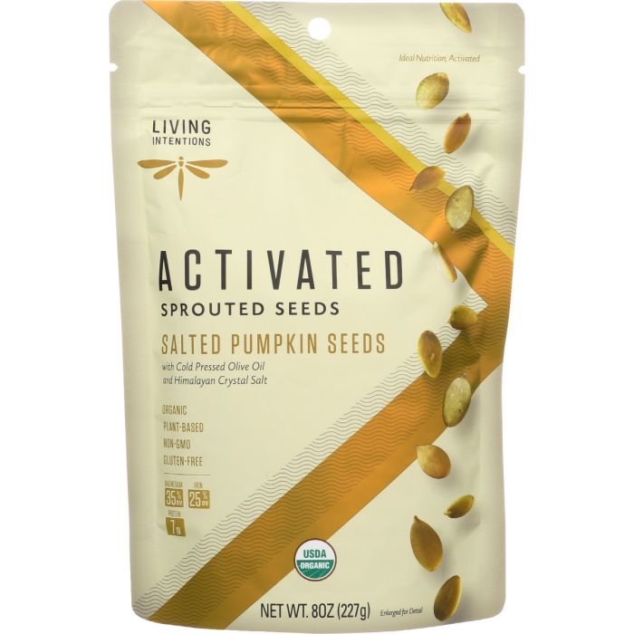 LIVING INTENTIONS: Sprtd Pumpkin Seeds, 8 oz