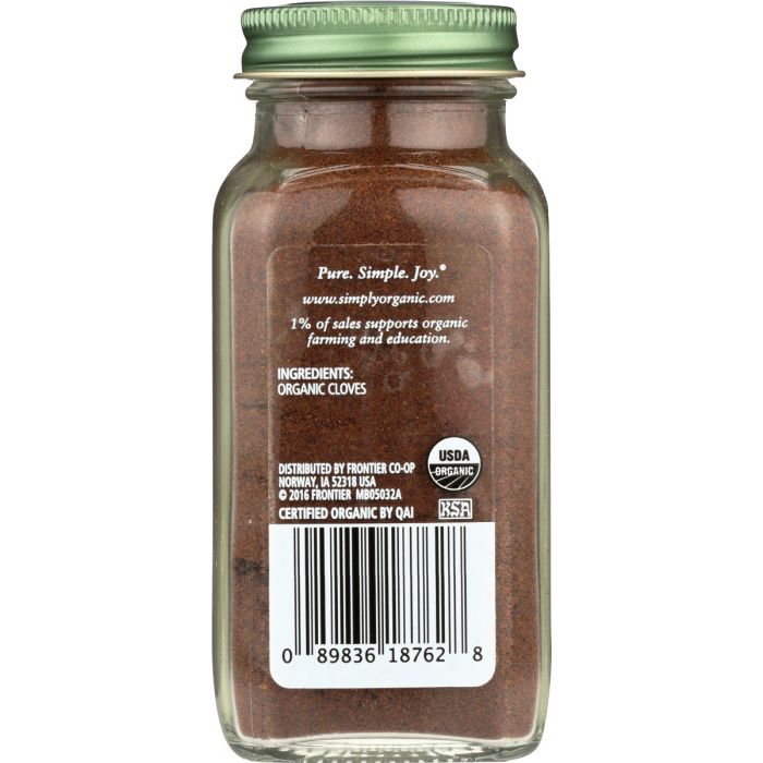 SIMPLY ORGANIC: Clove Grnd Org, 2.82 oz