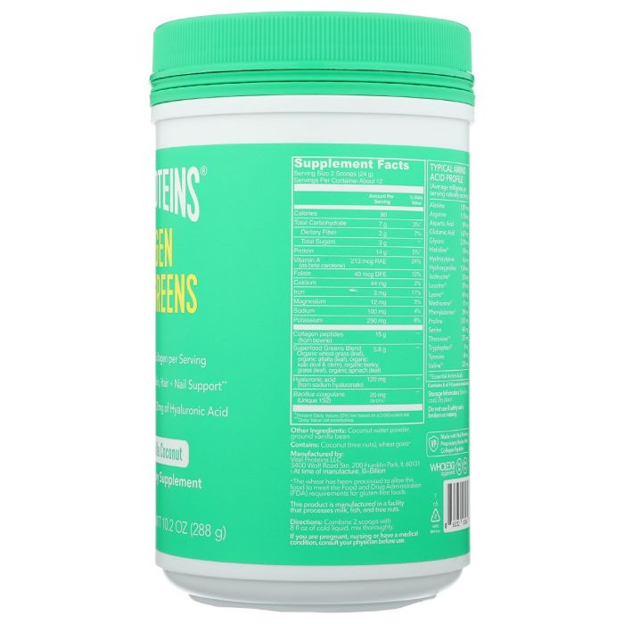 VITAL PROTEINS: Collagen Beauty Greens, 10.2 oz