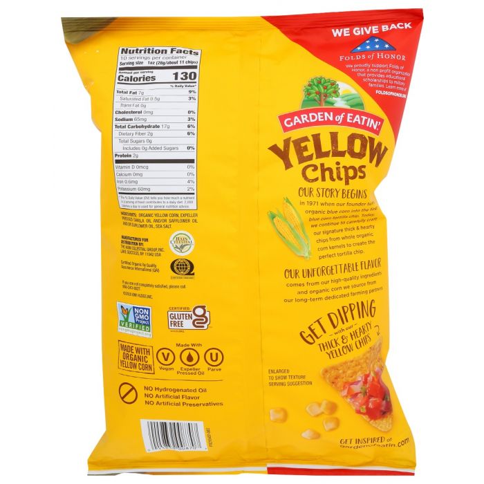 GARDEN OF EATIN: Chip Tortilla Yellow, 10 oz