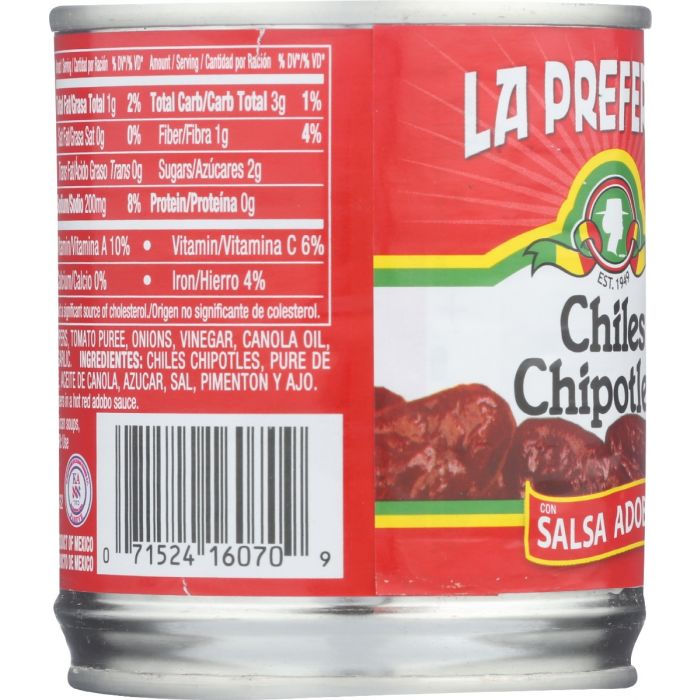 LA PREFERIDA: Pepper Chipotle Whl, 7 oz