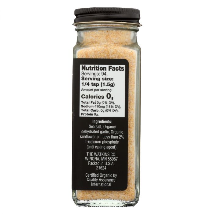 WATKINS: Salt Garlic Org, 4.97 oz