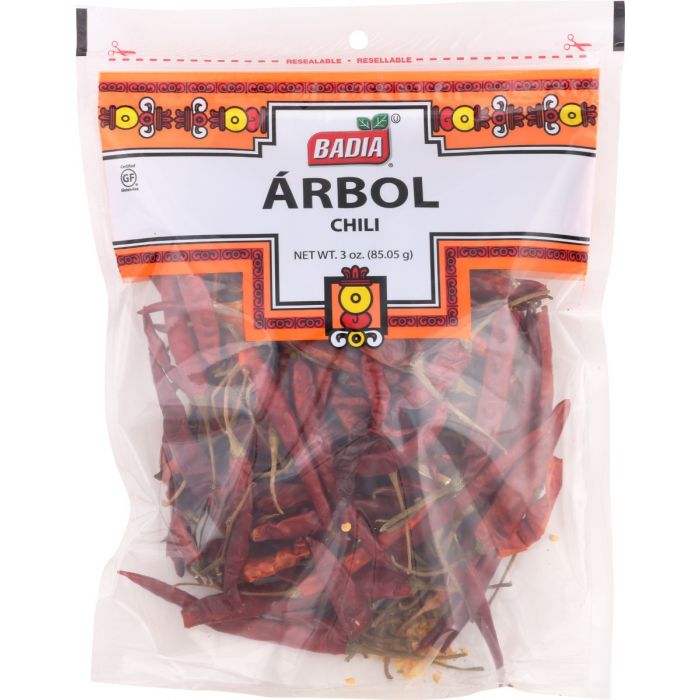 BADIA: Chili Pods Arbol, 3 oz