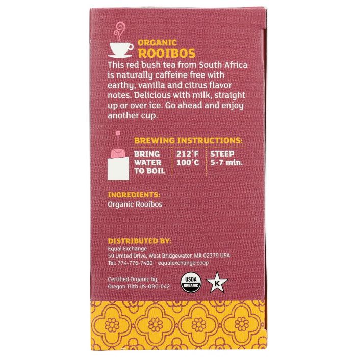 EQUAL EXCHANGE: Tea Rooibos Org, 20 bg