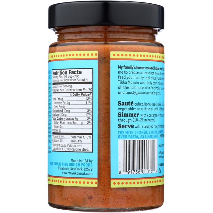 MAYA KAIMAL: Sauce Smmr Tikka Masala, 12.5 oz