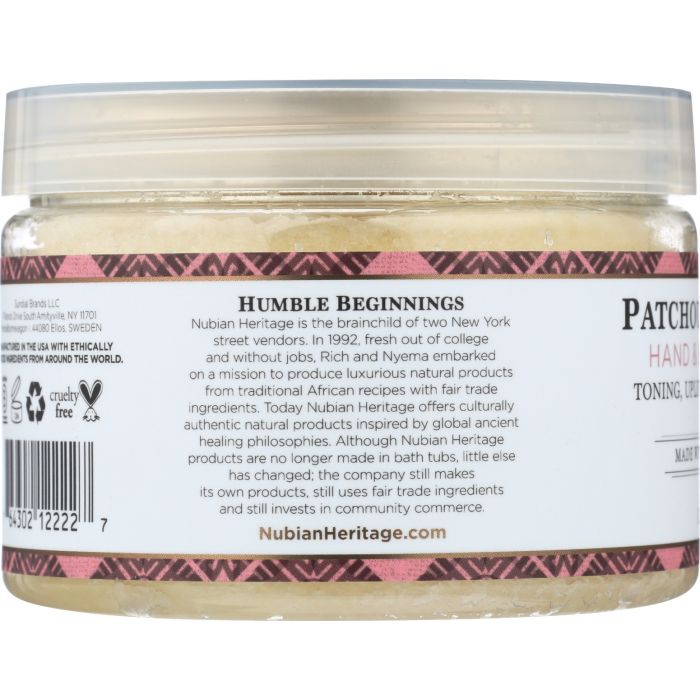 NUBIAN HERITAGE: Body Scrub Patchouli Brti, 12 oz