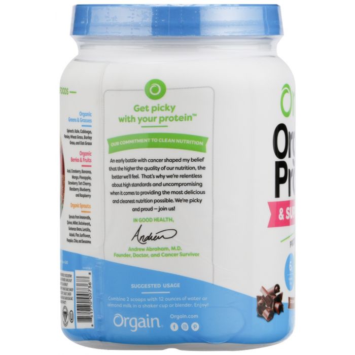 ORGAIN: Powder Sprfd Plnt Choc Fd, 1.12 lb