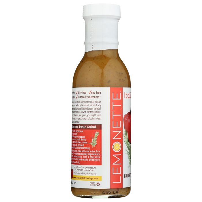 LEMONETTE DRESSINGS: Dressing Italian Herb, 12 oz