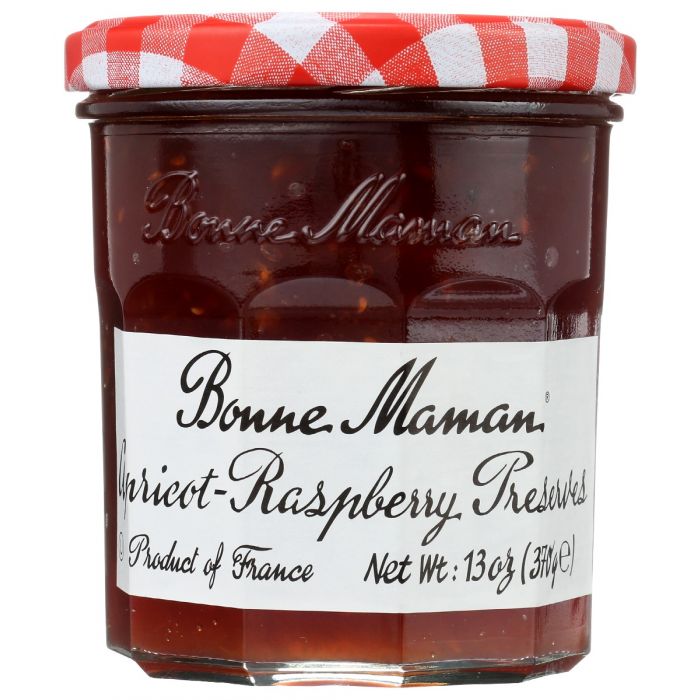 BONNE MAMAN: Preserve Aprct Rspbrry, 13 oz