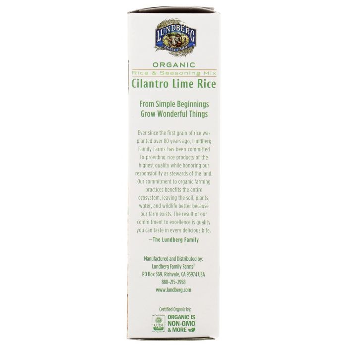 LUNDBERG: Rice White Cilntro Lme En, 5.5 oz