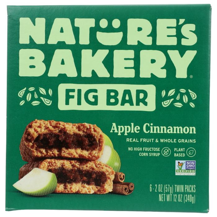 NATURES BAKERY: Bar Fig Ww Appl Cinn 6Ct, 12 oz