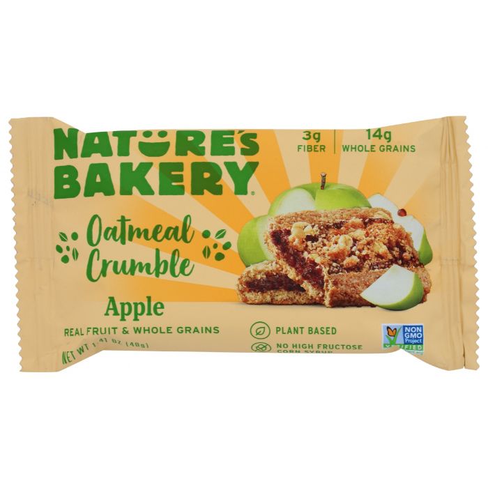 NATURES BAKERY: Bar Oatml Crmb Appl, 1.41 oz