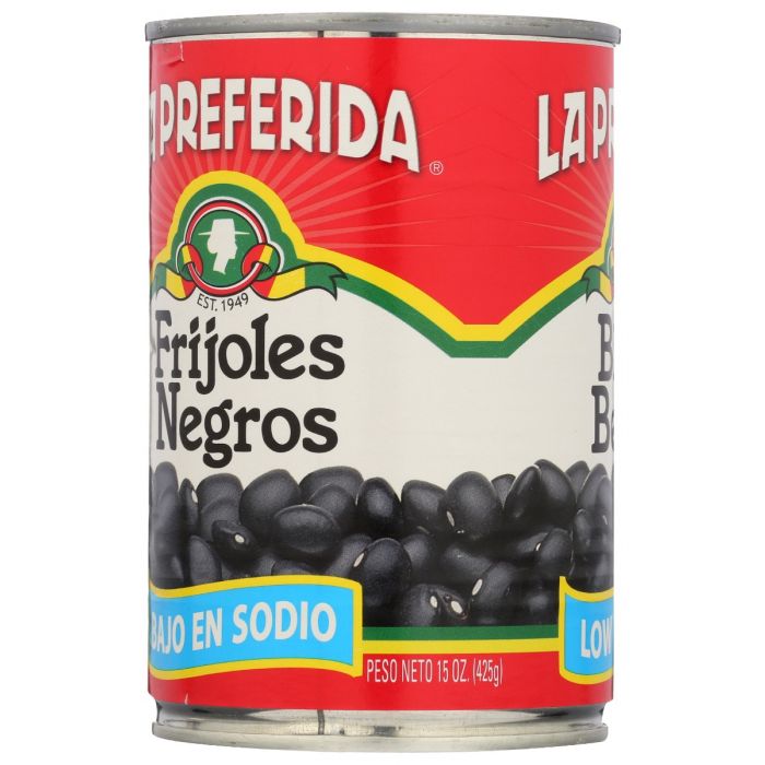 LA PREFERIDA: Bean Blk Low Sodium, 15 oz