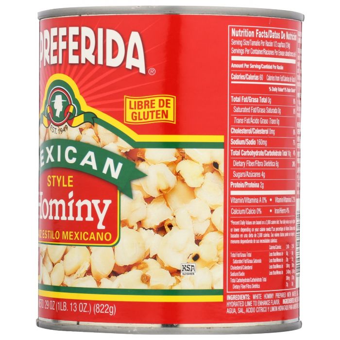 LA PREFERIDA: Bean Hominy Mexcn Style, 29 oz