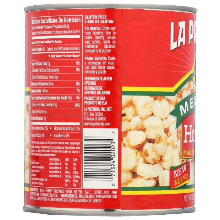 LA PREFERIDA: Bean Hominy Mexcn Style, 29 oz