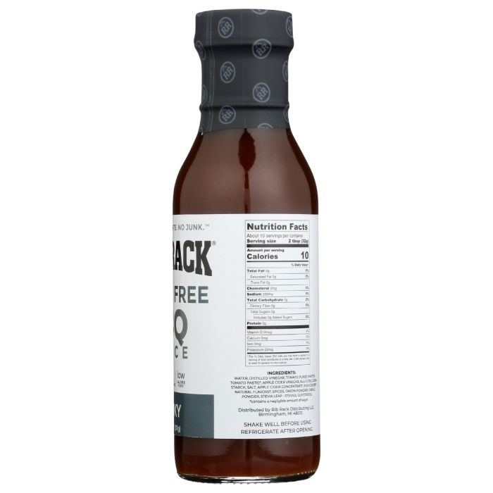 RIB RACK: Sauce Bbq Smoky Sf, 11 oz