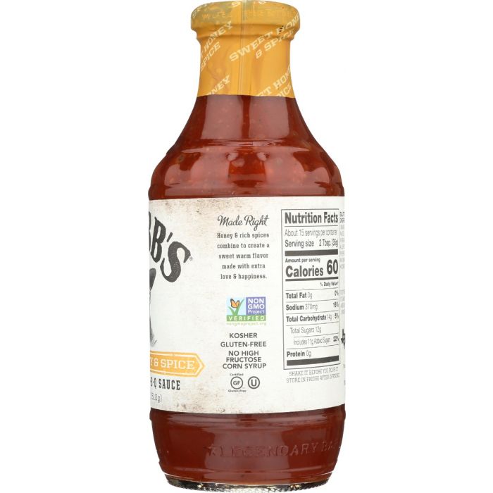 STUBBS: Sauce Bbq Swt Hny Spice, 18 oz