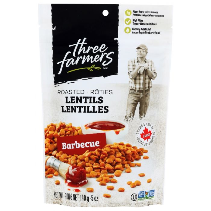 THREE FARMERS FOODS INC: Snack Lentil Barbeque, 140 gm