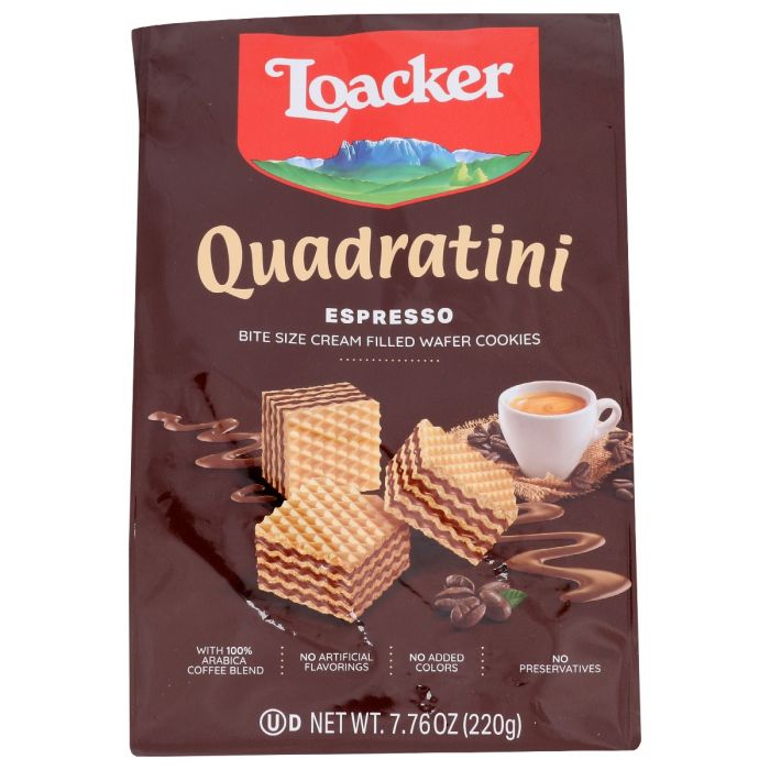 LOACKER: Wafer Qudrtni Esprsso 220G, 7.76 oz