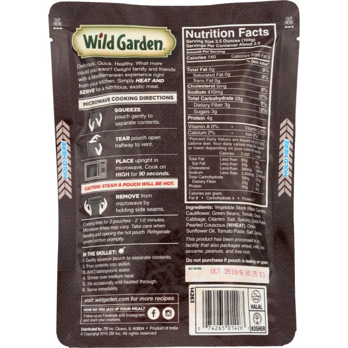 WILD GARDEN: Pilaf Couscous, 8.8 oz