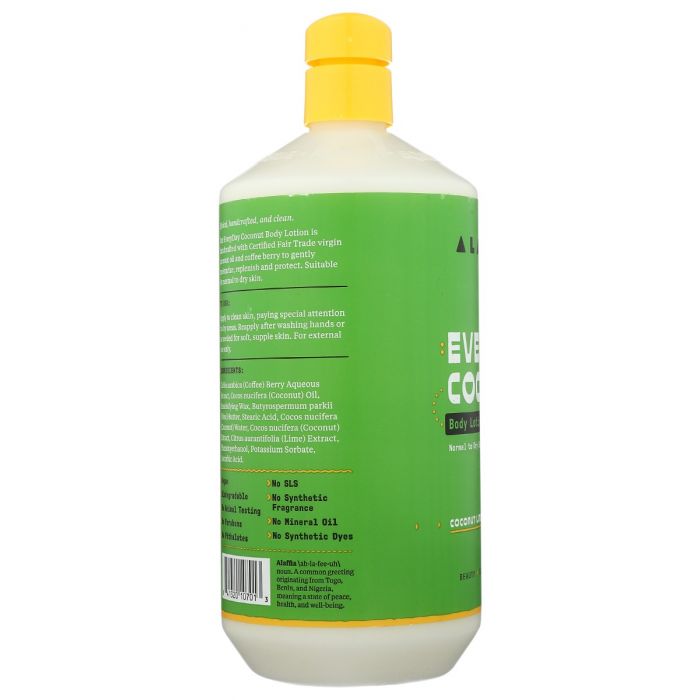 ALAFFIA: Lotion Body Coconut Lime, 32 fo