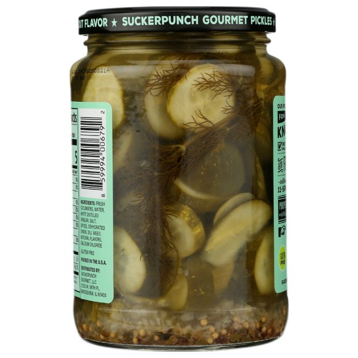 SUCKERPUNCH: Pickle Chips Dill, 24 oz