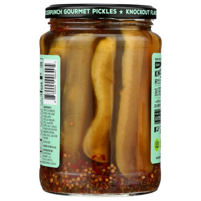 SUCKERPUNCH: Pickle Spears 3Pepper Fire, 24 oz