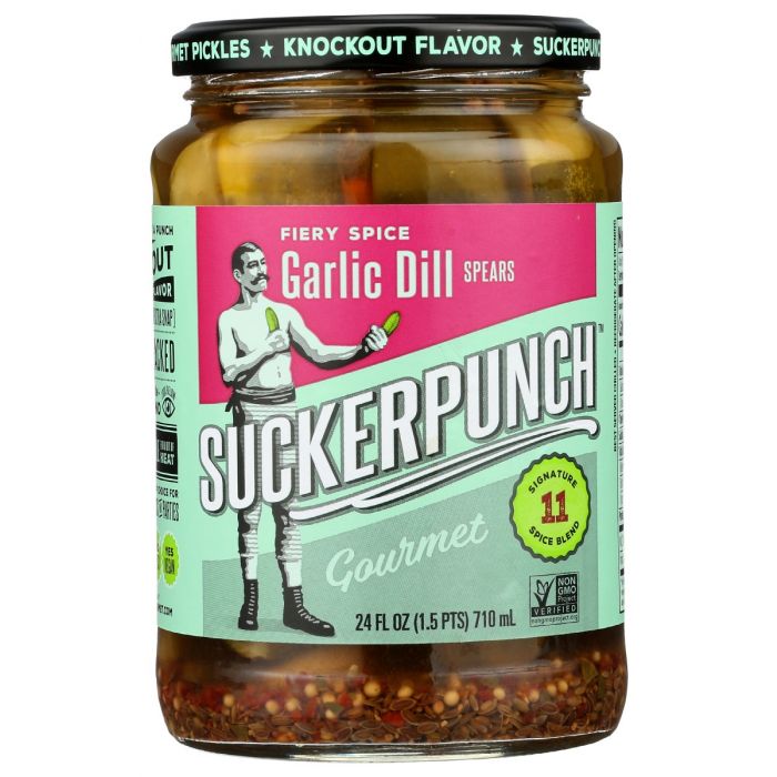 SUCKERPUNCH: Pickle Sprs Grlc Dill Fire, 24 oz