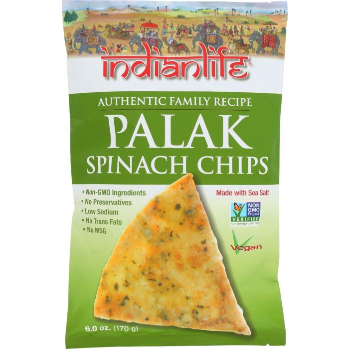 INDIANLIFE: Chips Palek Spinach, 6 oz