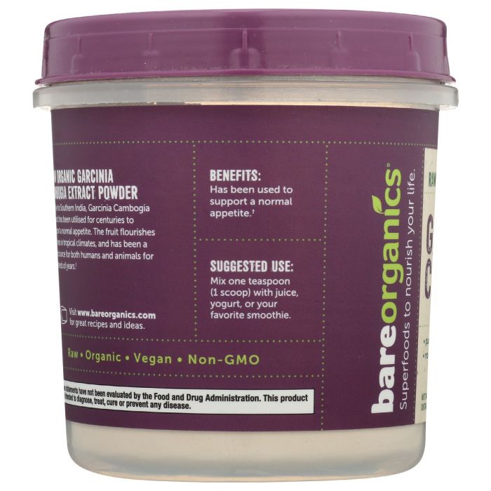 BAREORGANICS: Garcinia Cambogia Pwdr, 8 oz